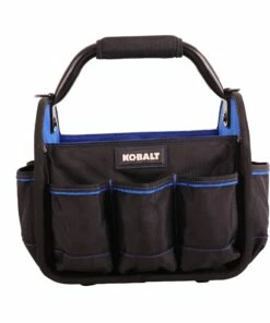 Kobalt Blue Black Polyester 12-in Tool Tote - Tool Storage & Work Benches -Kobalt Sales Store 42143648