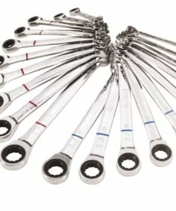 Kobalt In Tray with Removable Rails 20-Piece Set 12-Point Standard (SAE) and Metric Combination Ratchet Wrench Set - Hand Tools