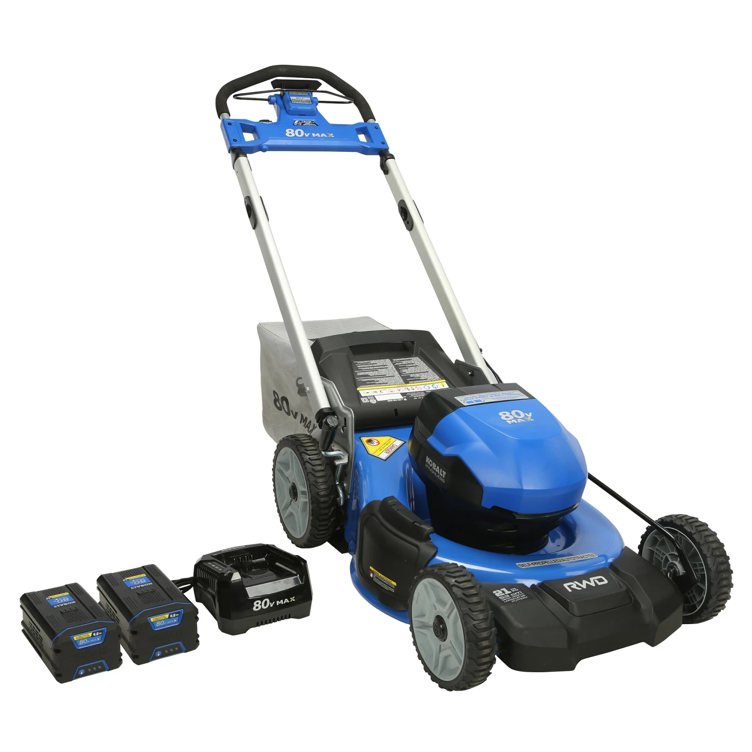 Kobalt 80-Volt Max Brushless 21-in Self-propelled Cordless Electric Lawn Mower 4 Ah (Battery & Charger Included) - Outdoor Tools & Equipment 3 Kobalt 80-Volt Max Brushless 21-in Self-propelled Cordless Electric Lawn Mower 4 Ah (Battery & Charger Included) - Outdoor Tools & Equipment - Image 3
