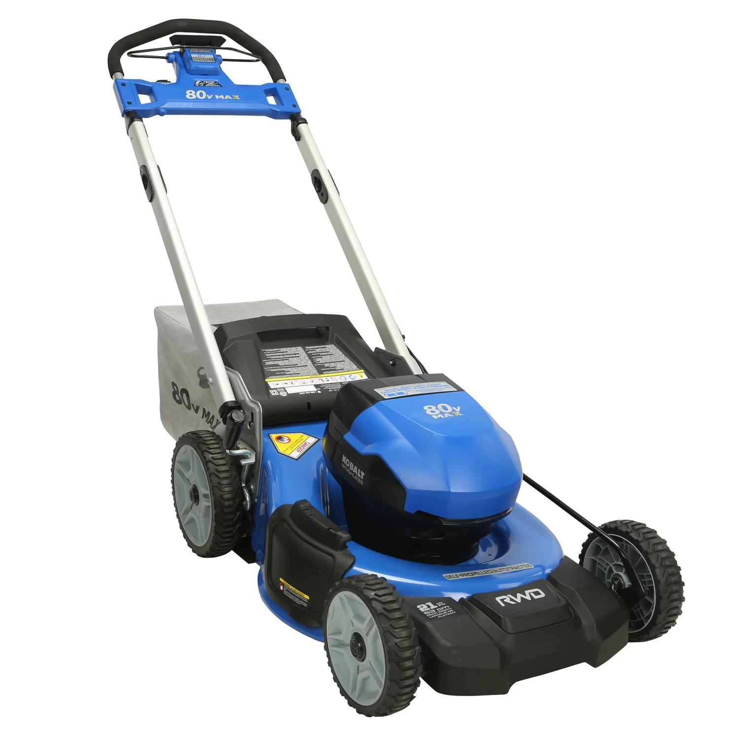 Kobalt 80-Volt Max Brushless 21-in Self-propelled Cordless Electric Lawn Mower 4 Ah (Battery & Charger Included) - Outdoor Tools & Equipment 9 Kobalt 80-Volt Max Brushless 21-in Self-propelled Cordless Electric Lawn Mower 4 Ah (Battery & Charger Included) - Outdoor Tools & Equipment - Image 9