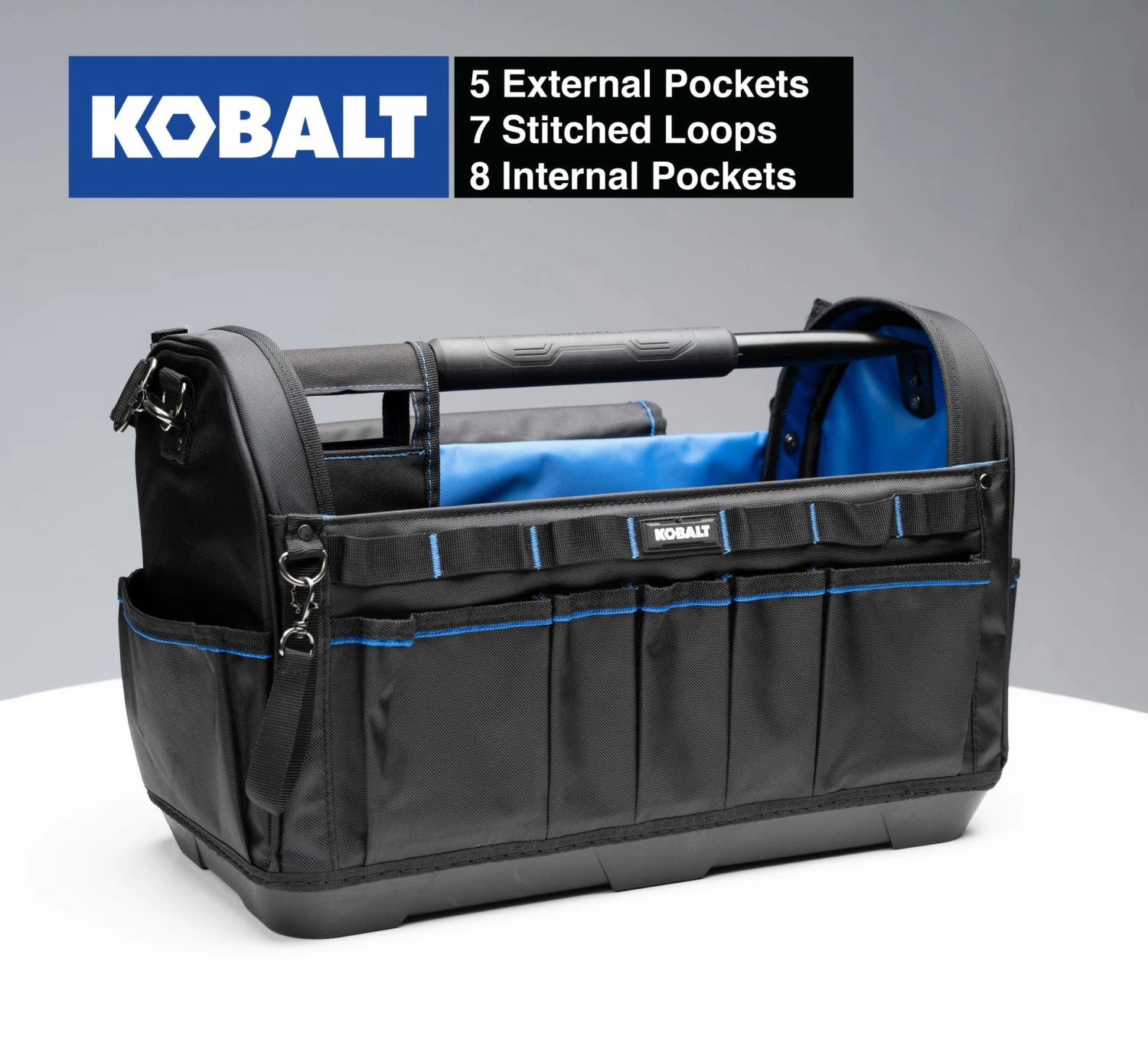 Kobalt Plumbing Tool Bag with Caddy Black, Blue Polyester 12.99-in - Tool Storage & Work Benches 2 Kobalt Plumbing Tool Bag with Caddy Black, Blue Polyester 12.99-in - Tool Storage & Work Benches - Image 2