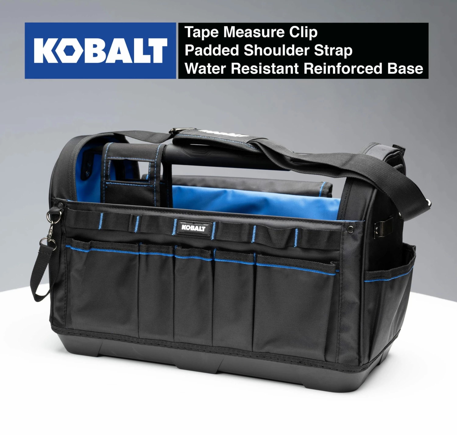 Kobalt Plumbing Tool Bag with Caddy Black, Blue Polyester 12.99-in - Tool Storage & Work Benches 1 Kobalt Plumbing Tool Bag with Caddy Black, Blue Polyester 12.99-in - Tool Storage & Work Benches