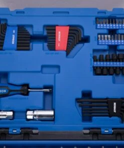 Kobalt 250-Piece Standard (SAE) and Metric Combination Polished Chrome Mechanics Tool Set (1/4-in; 3/8-in) - Hand Tools -Kobalt Sales Store 42394145 scaled