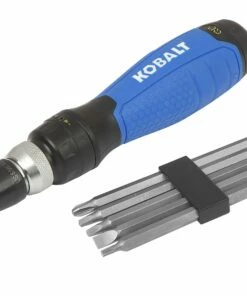 Kobalt Ratcheting screwdriver set 10-Piece Plastic Handle Ratcheting Set Assorted Multi-bit Screwdriver Set - Hand Tools