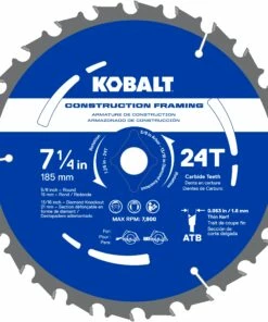 Kobalt 7-1/4-in 24-Tooth Tungsten Carbide-tipped Steel Circular Saw Blade - Power Tool Accessories