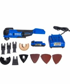Kobalt 17-Piece Brushless 24-volt Max Variable Speed Oscillating Multi-Tool Kit with Soft Case (1-Battery Included) - Power Tools