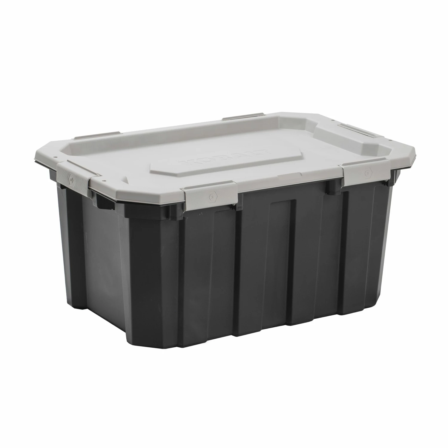 Kobalt X-large 24-Gallon (96-Quart) Grey Heavy Duty Tote with Latching Lid - Baskets & Storage Containers 1 Kobalt X-large 24-Gallon (96-Quart) Grey Heavy Duty Tote with Latching Lid - Baskets & Storage Containers