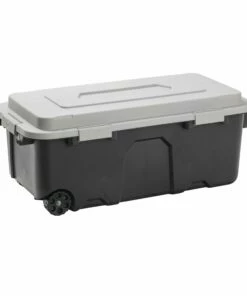Kobalt X-large 31-Gallon (124-Quart) Grey Heavy Duty Rolling Tote with Latching Lid - Baskets & Storage Containers