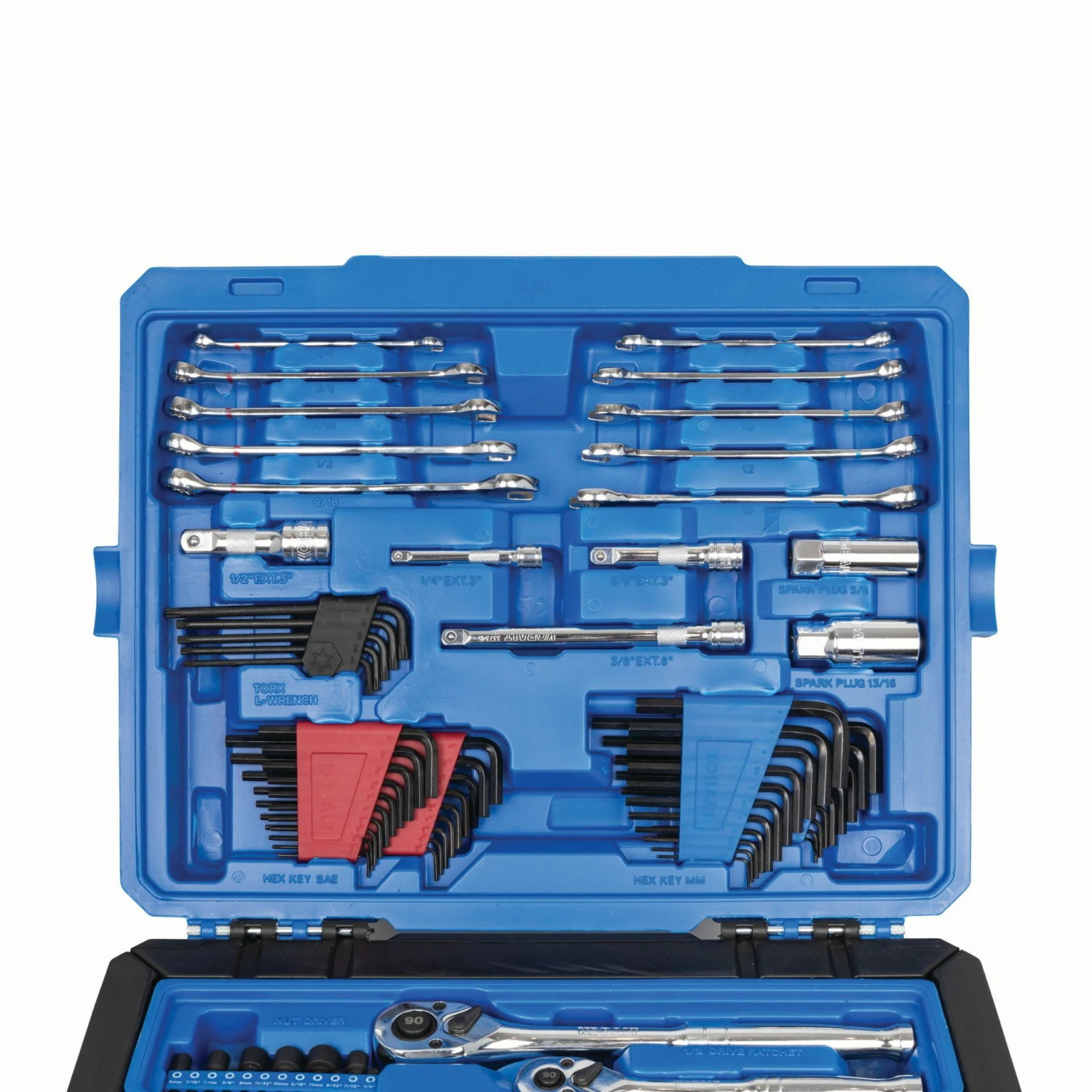 Kobalt 243-Piece Standard (SAE) and Metric Combination Polished Chrome Mechanics Tool Set (1/4-in; 3/8-in) - Hand Tools 4 Kobalt 243-Piece Standard (SAE) and Metric Combination Polished Chrome Mechanics Tool Set (1/4-in; 3/8-in) - Hand Tools - Image 4