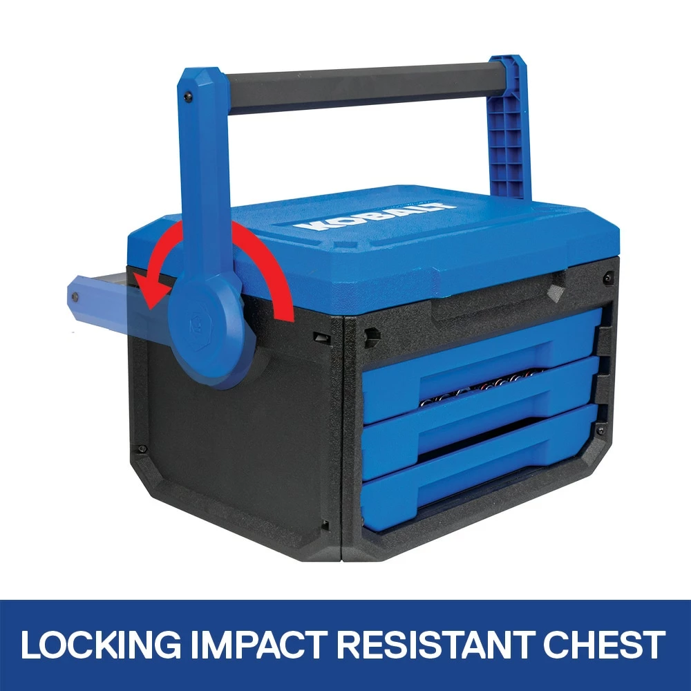 Kobalt 243-Piece Standard (SAE) and Metric Combination Polished Chrome Mechanics Tool Set (1/4-in; 3/8-in) - Hand Tools 3 Kobalt 243-Piece Standard (SAE) and Metric Combination Polished Chrome Mechanics Tool Set (1/4-in; 3/8-in) - Hand Tools - Image 3