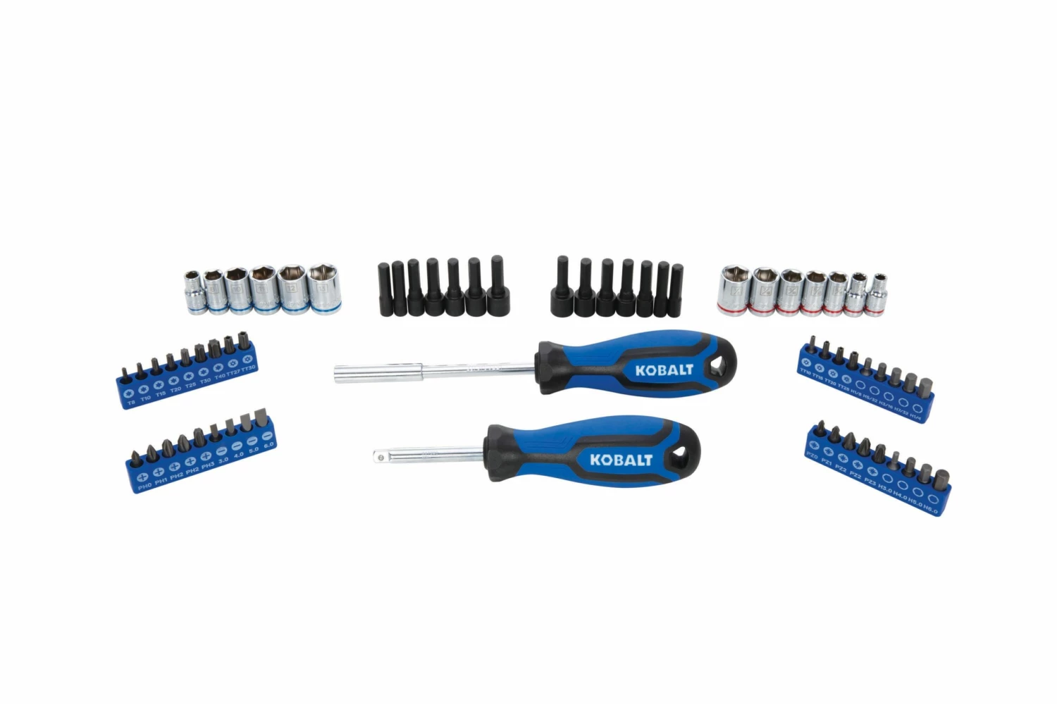 Kobalt 65-Piece Standard (SAE) and Metric Combination Polished Chrome Mechanics Tool Set - Hand Tools 2 Kobalt 65-Piece Standard (SAE) and Metric Combination Polished Chrome Mechanics Tool Set - Hand Tools - Image 2