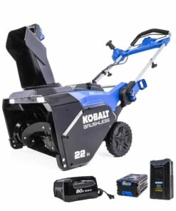 Kobalt 80-Volt Max 22-in Single-stage Cordless Electric Snow Blower 4-Hours Ah (Battery Included) - Outdoor Tools & Equipment