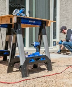 Kobalt 30.63-in W x 33.5-in H Adjustable Pp and Steel Construction Saw Horse (1000-lb Capacity) - Tool Storage & Work Benches -Kobalt Sales Store 44626110 scaled