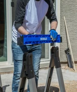 Kobalt 30.63-in W x 33.5-in H Adjustable Pp and Steel Construction Saw Horse (1000-lb Capacity) - Tool Storage & Work Benches -Kobalt Sales Store 44628176 scaled