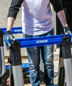 Kobalt 30.63-in W x 33.5-in H Adjustable Pp and Steel Construction Saw Horse (1000-lb Capacity) - Tool Storage & Work Benches -Kobalt Sales Store 44628177 scaled