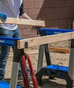 Kobalt 30.63-in W x 33.5-in H Adjustable Pp and Steel Construction Saw Horse (1000-lb Capacity) - Tool Storage & Work Benches -Kobalt Sales Store 44628414 scaled