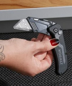 Kobalt Kobalt Speed Release Compact Knife 18mm 1-Blade Folding Utility Knife - Hand Tools -Kobalt Sales Store 44864437