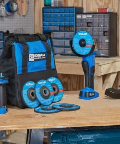 Kobalt 5-in 24-Volt Max Paddle Switch Brushless Cordless Angle Grinder (1-Battery and charger Included) - Power Tools -Kobalt Sales Store 45404119