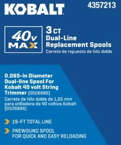 Kobalt 19-ft Spool 0.065-in 40V Spooled Trimmer Line - Outdoor Tools & Equipment -Kobalt Sales Store 46556763