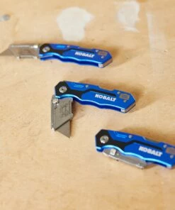 Kobalt Kobalt 3pk Lockback knife set 18mm 3-Blade Folding Utility Knife - Hand Tools -Kobalt Sales Store 47667922