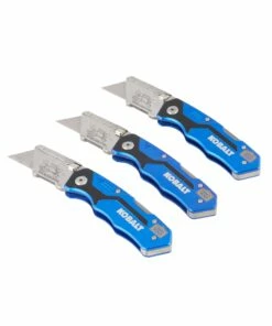 Kobalt Kobalt 3pk Lockback knife set 18mm 3-Blade Folding Utility Knife - Hand Tools -Kobalt Sales Store 47775795